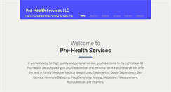 Desktop Screenshot of prohealthservices.org