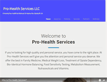Tablet Screenshot of prohealthservices.org